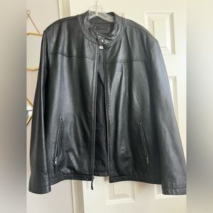 Wilson’s leather mens leather racer jacket.